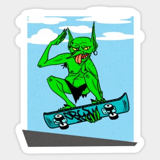 Goblin skater Sticker